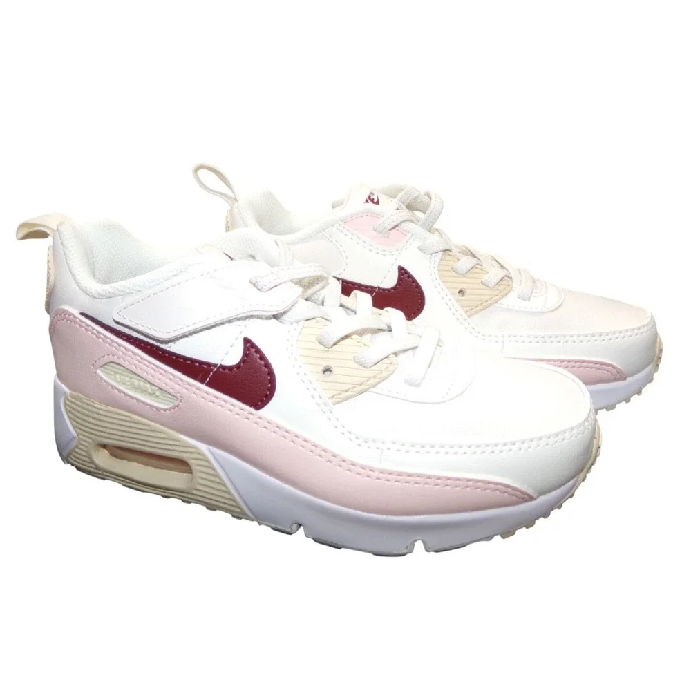 Nike Air‎ Max 90 Girls Phantom/Echo Pink/Sail/Dark Team Red Size 1.5